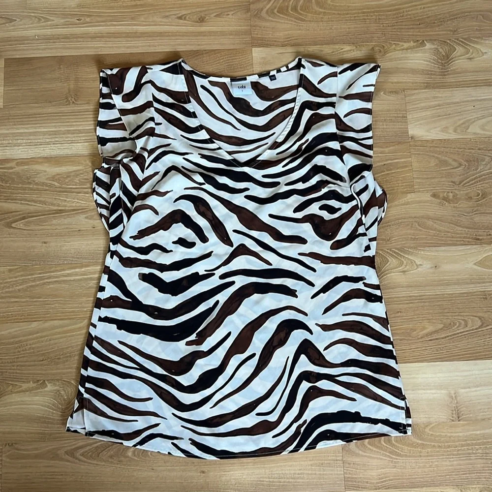 Cabi Animal Print Blouse_3
